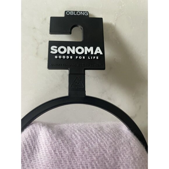 SONOMA GOODS FOR LIFE Ribbed Beanie Hat & Oblong Scarf Set Lilac Purple Cozy NWT - Picture 5 of 5